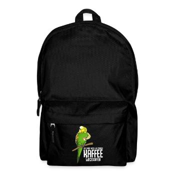 Kaffee Morgenmuffel Vogel Kaffeetrinker - Rucksack - Schwarz - Vorne