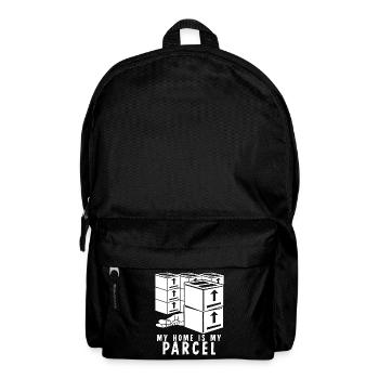 Paketzusteller Paket Paketbote - Rucksack - Schwarz - Vorne