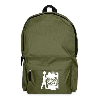 Paketzusteller Paketbote Postzusteller - Rucksack - Olivgrün - Vorne