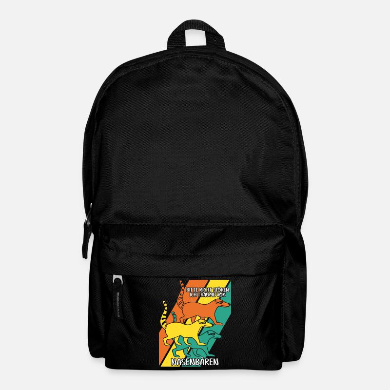 Nasenbär Retro Nasenbären - Rucksack - Schwarz