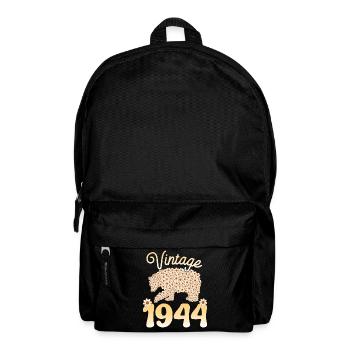 Bear 1944 Birthday Party Woman 80 Years - Backpack - black - Front