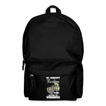Casino Gambler Gambling - Rucksack - Schwarz - Vorne