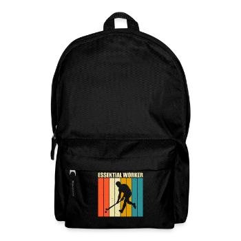 Feldhockey Floorball Hallenhockey Unihockey - Rucksack - Schwarz - Vorne