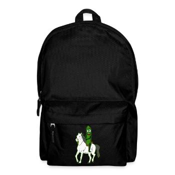 Cucumber Riding Horse Horse Rider Cucumbers - Backpack - black - Front