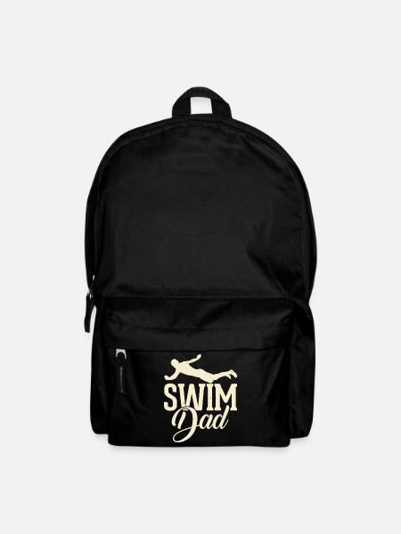 Schwimmen Schwimmer Papa Vater - Rucksack - Schwarz
