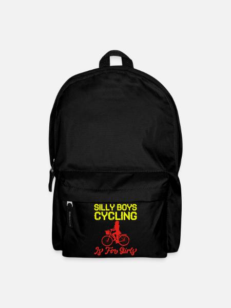 Fahrrad Frauen Lustiger Spruch - Rucksack - Schwarz
