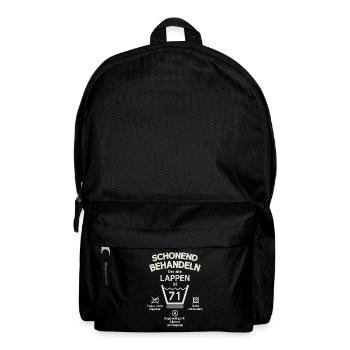 Der Alte Lappen, Schonend Behandeln 65. Geburtstag - Rucksack - Schwarz - Vorne