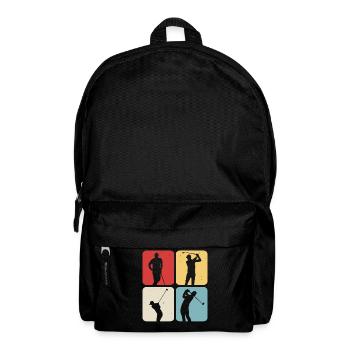 Golf Golfer - Rucksack - Schwarz - Vorne