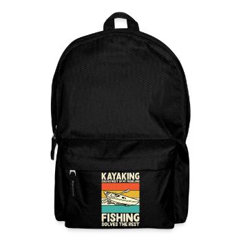 Kajak Kajakfahrer Kajaker - Rucksack - Schwarz - Vorne