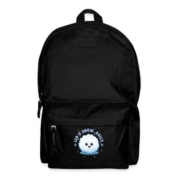 Schneeballschlacht- Let it snow...balls - Rucksack - Schwarz - Vorne