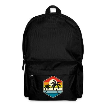 Palmen Retro Vintage - Rucksack - Schwarz - Vorne