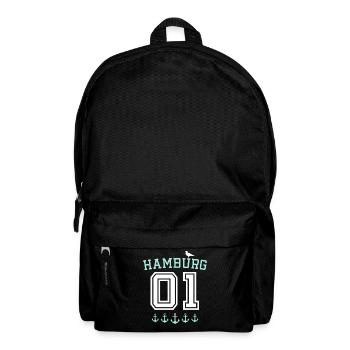 Hamburg Spruch - Rucksack - Schwarz - Vorne