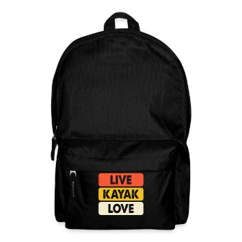 Kajak Kajakfahrer Kajaker - Rucksack - Schwarz - Vorne