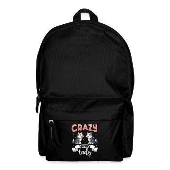 Crazy Husky Lady - Siberian Husky - Backpack - black - Front