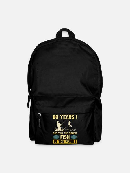 80 Jahre Angelbegeisterter Fischer zum 80-jährigen Jubiläum - Rucksack - Schwarz