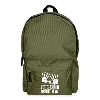 Bouldering, climbing, chalk, wall climbing - Backpack - olive green - Front