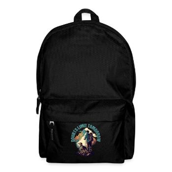 Wanderer mit Hund Design für Bergsteiger - Rucksack - Schwarz - Vorne