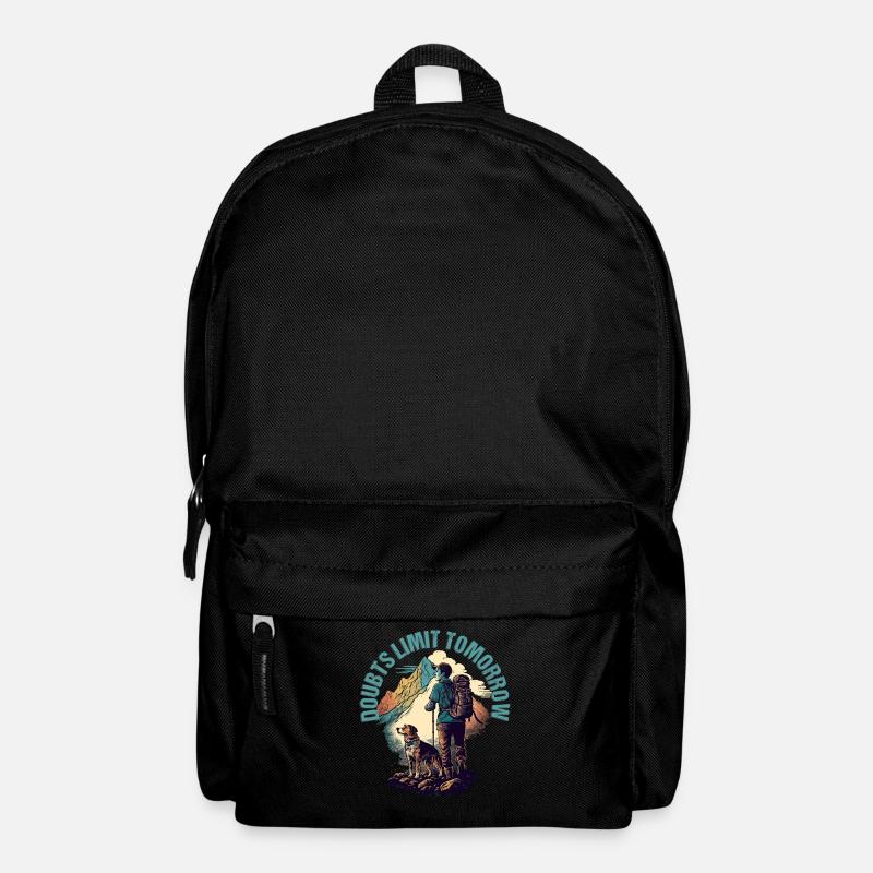 Wanderer mit Hund Design für Bergsteiger - Rucksack - Schwarz