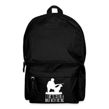 Hunter with Dog Hunting - Rucksack - Schwarz - Vorne