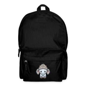 Elephant Winter Comic - Backpack - black - Front