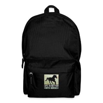 Equestrian and equestrian design for horse lovers - Backpack - black - Front