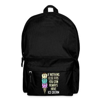 Eat more Ice Cream - Rucksack - Schwarz - Vorne