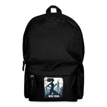 Läuferin Skyline NYC - Rucksack - Schwarz - Vorne