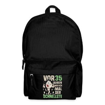 35. Geburtstag 35 Jahre War Ich Mal Der Schnellste - Rucksack - Schwarz - Vorne
