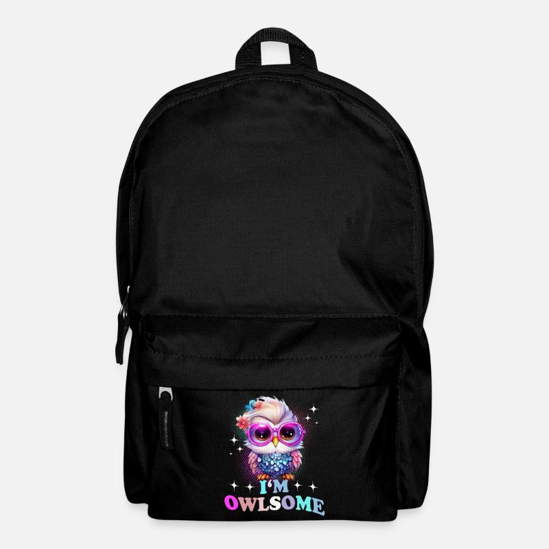Eule Eulen I`m Owlsome - Rucksack - Schwarz