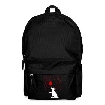 Labrador Retriever with red Balloon - Backpack - black - Front