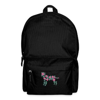 Labrador Retriever Flowers Dog - Backpack - black - Front