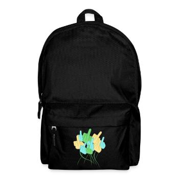 Middle Finger Flower Misanthrope - Backpack - black - Front