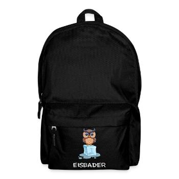 Eisbader Winterschwimmen Eule Winterbaden - Rucksack - Schwarz - Vorne