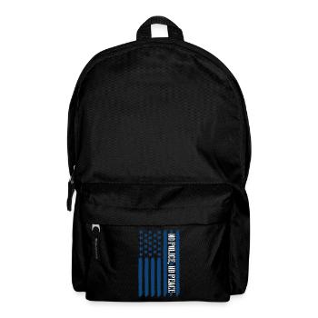Police Officer USA Flag Patriotism - Rucksack - Schwarz - Vorne