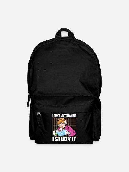 Don't Watch Anime I Study It Funny Anime - Backpack - black