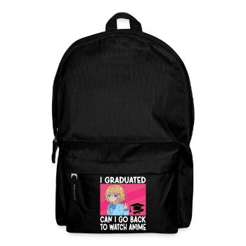 I Graduated Can I Go Back to Watch Anime Funny Boy - Backpack - black - Front