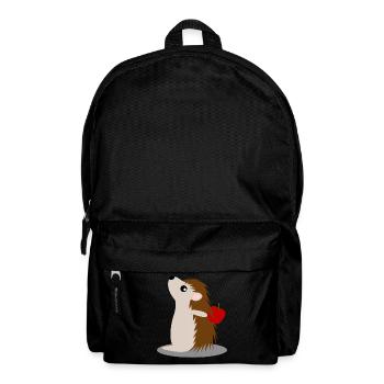 Hérisson avec des hérissons de pommes - Sac à dos - noir - Devant