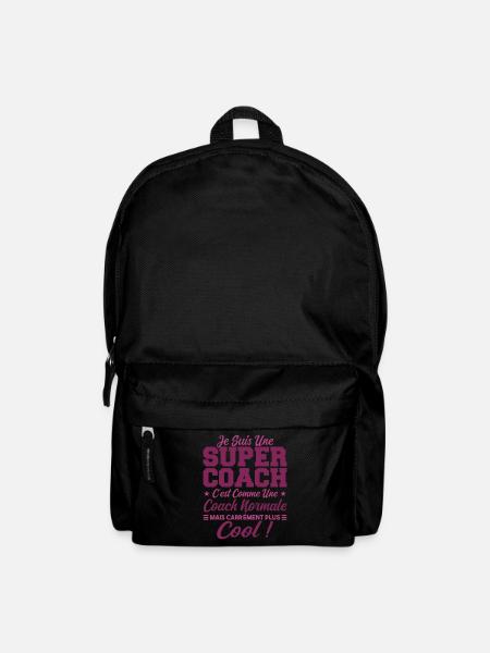 Une Super Coach Idée Femme Cadeau Humour - Sac à dos - noir