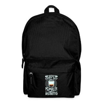 Lächeln mit Ristretto - Rucksack - Schwarz - Vorne