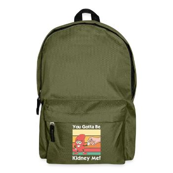 Vintage Kidney Donor Humor - Backpack - olive green - Front