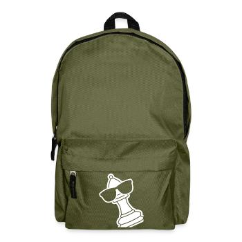 Pièces d’échecs Échiquier - Sac à dos - vert olive - Devant
