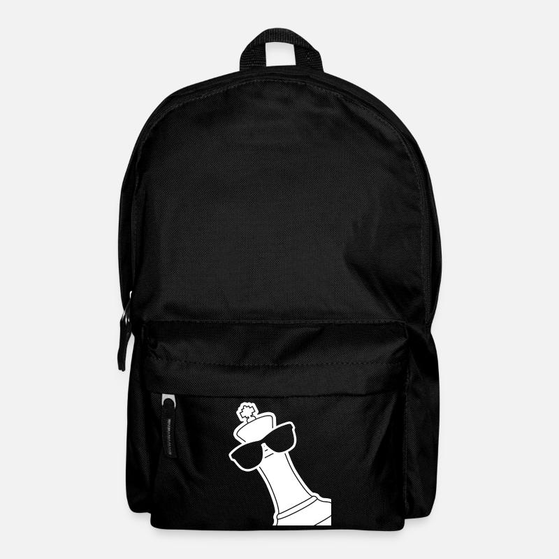 Chess pieces King with Sunglasses - Backpack - black