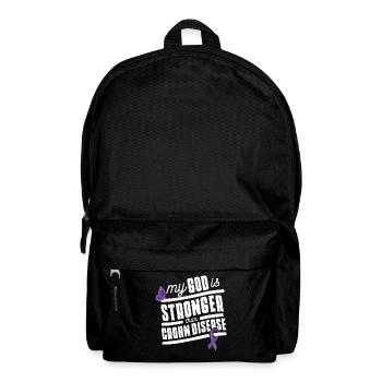 Glaube stärker als Morbus Crohn - Rucksack - Schwarz - Vorne