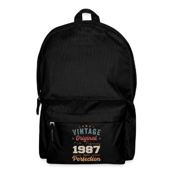 Né en février 1987 millésime 1987 anniversaire - Sac à dos - noir - Devant