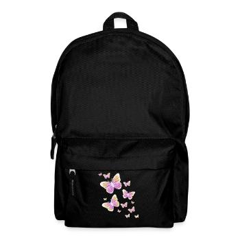 Schmetterling Schmetterling Tier bunt Farbe - Rucksack - Schwarz - Vorne
