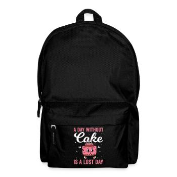 Cake Enthusiast: Day Without Cake Lost Day - Backpack - black - Front