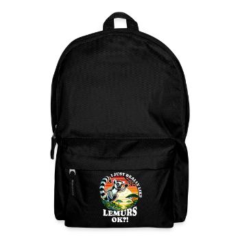 I like lemurs - Backpack - black - Front
