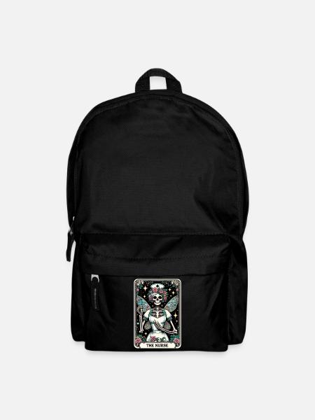 Skelett Karte Frau Krankenschwester - Rucksack - Schwarz