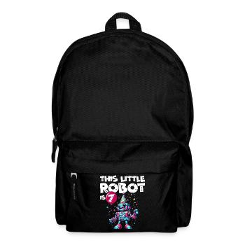7. Geburtstag Roboterkind 7 Jahre alt - Rucksack - Schwarz - Vorne