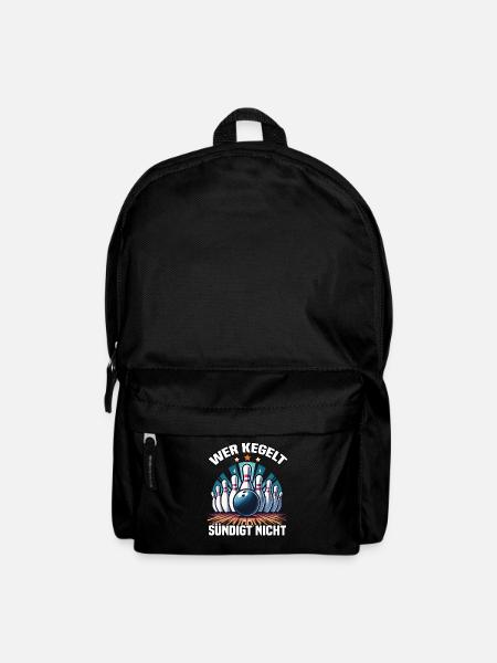 Wer kegelt sündigt nicht Kegel Kegelverein Design - Rucksack - Schwarz